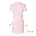 Yolanda Pleated Cutout Mini Dress [KZJ7MO2U]