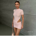 Yolanda Pleated Cutout Mini Dress [EPSORTLJ]