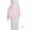 Yulissa Bow Tiered Mini Skirt [QHYZOFV4]