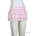 Yulissa Bow Tiered Mini Skirt [2KTVWRD5]