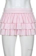 Yulissa Bow Tiered Mini Skirt [T61NAKL5]