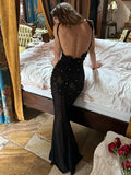 LaPose Yusra Floral Sequin Maxi Dress