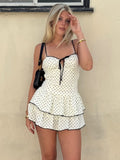 Zailey Polka Dot Tiered Mini Dress [AOO6L2RT]