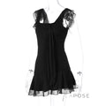 Zaira Double-Layer Mesh Mini Dress [T4FV5SOW]