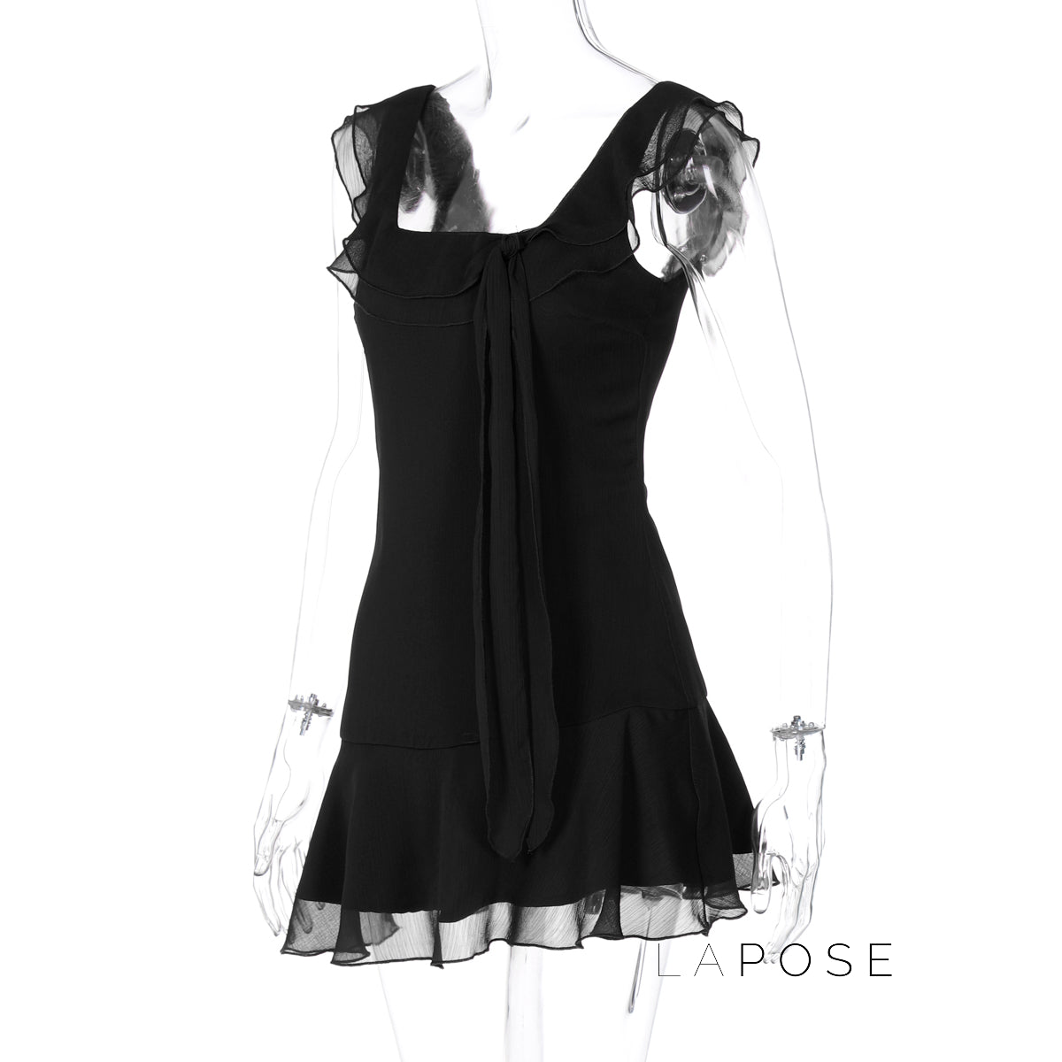 Zaira Double-Layer Mesh Mini Dress [T4FV5SOW]