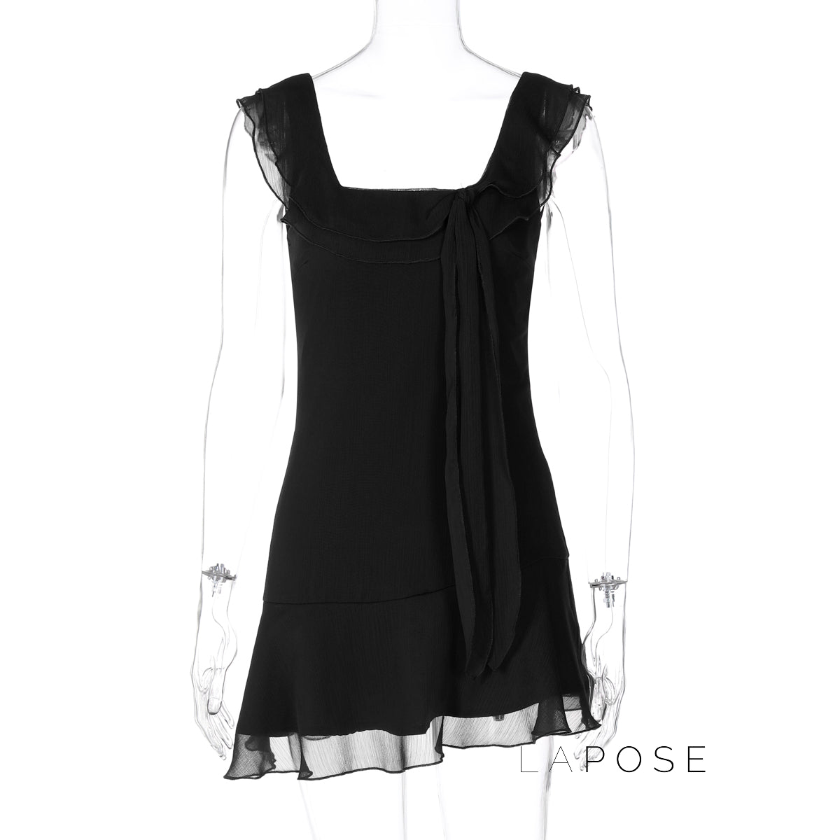 Zaira Double-Layer Mesh Mini Dress [EM7Z0KJD]