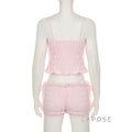 Zaire Bow Pleated Short Set [A5U0JXRI]