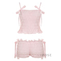 Zaire Bow Pleated Short Set [GP0WRYWV]