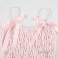 Zaire Bow Pleated Short Set [4OEOCNG3]