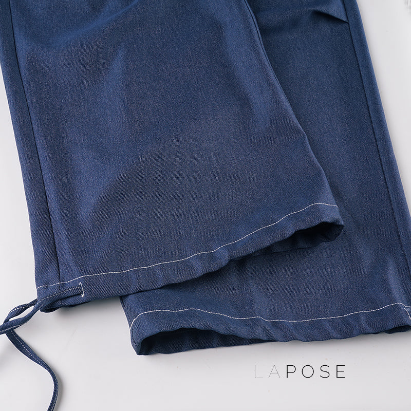Zamara Faux Denim Wide-Leg Pants [WGT96IEL]