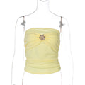 Zamiya Metal Detail Strapless Top