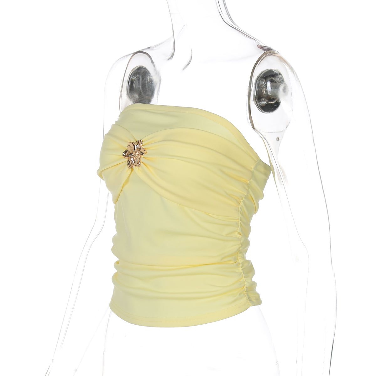 Zamiya Metal Detail Strapless Top