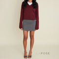 Zamya Loose Knit V-Neck Sweater [RJ7NWL68]