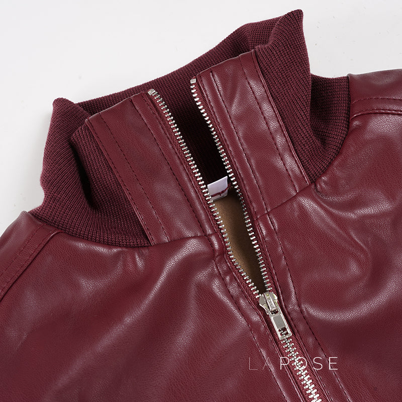 Zaniya Faux Leather Biker Jacket [W60U2DDX]