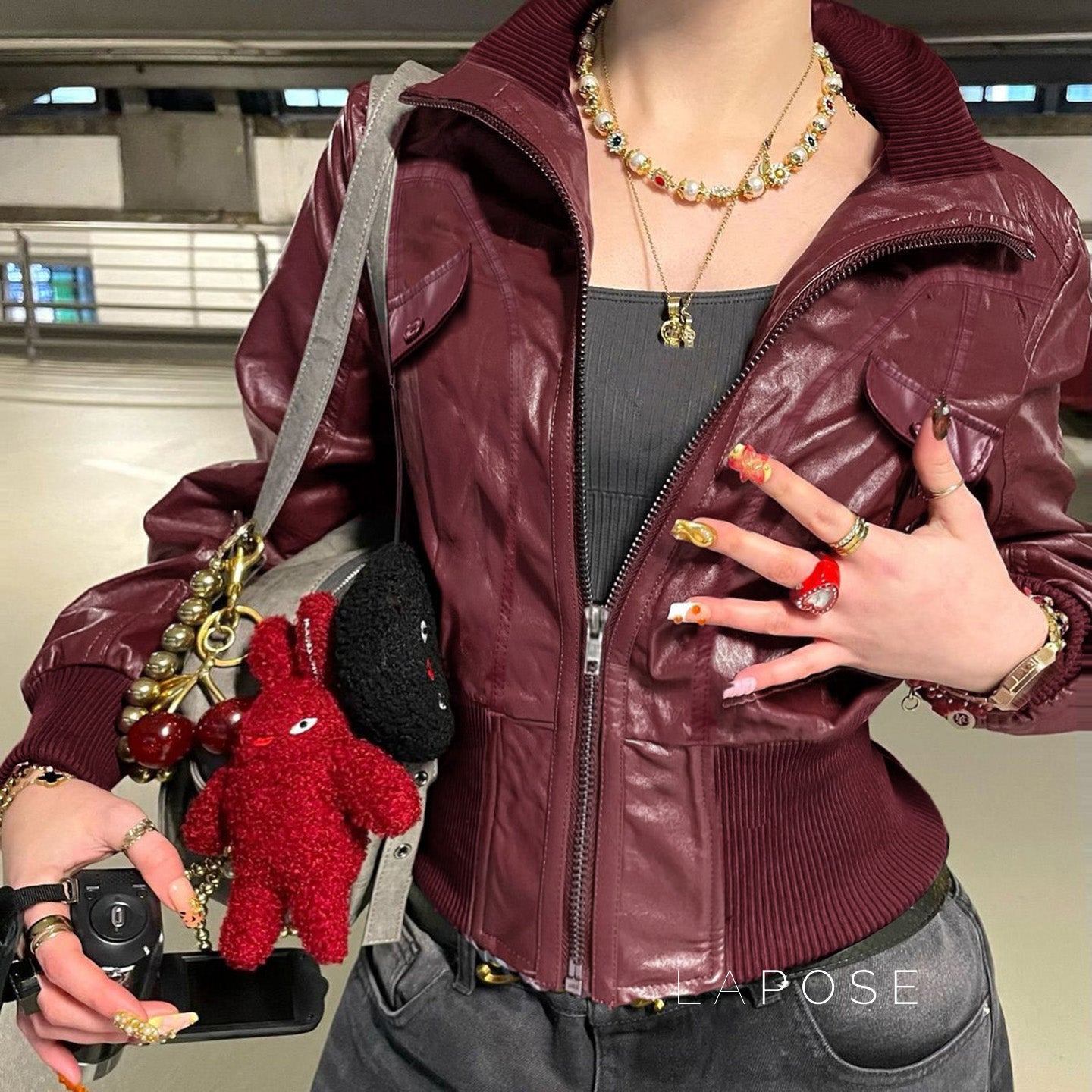 Zaniya Faux Leather Biker Jacket [EY7ZDQUX]