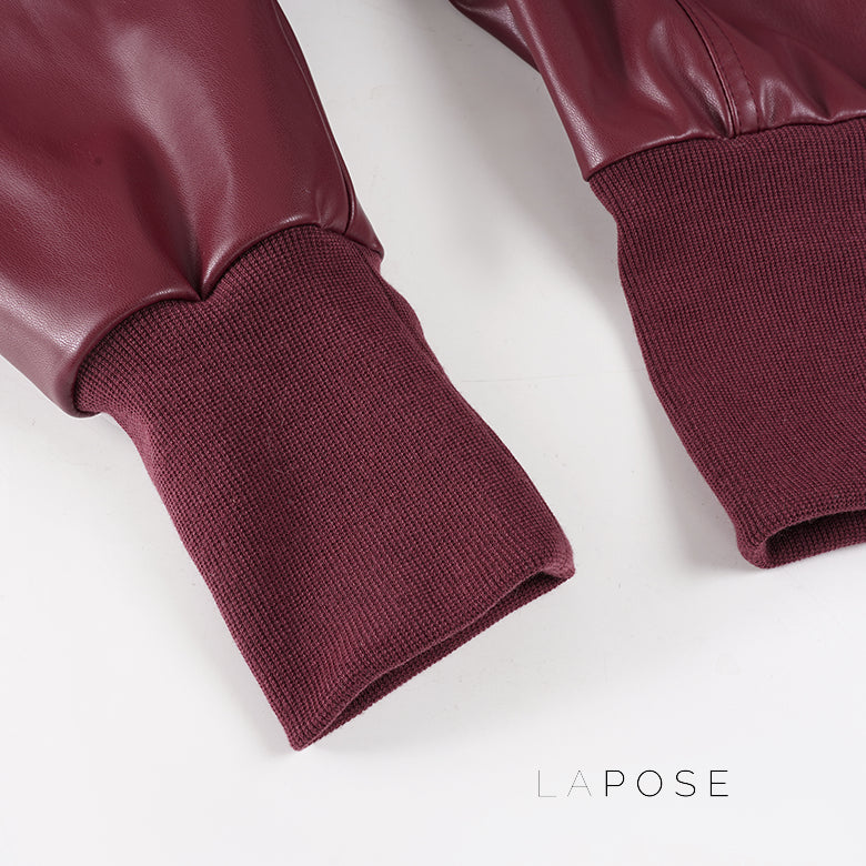 Zaniya Faux Leather Biker Jacket [AC902E3I]