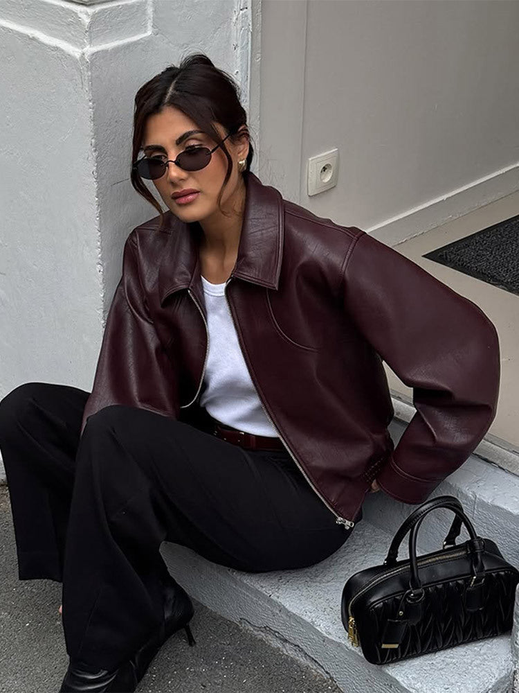 Zaniya Moto Faux Leather Jacket [YW6MO5BF]