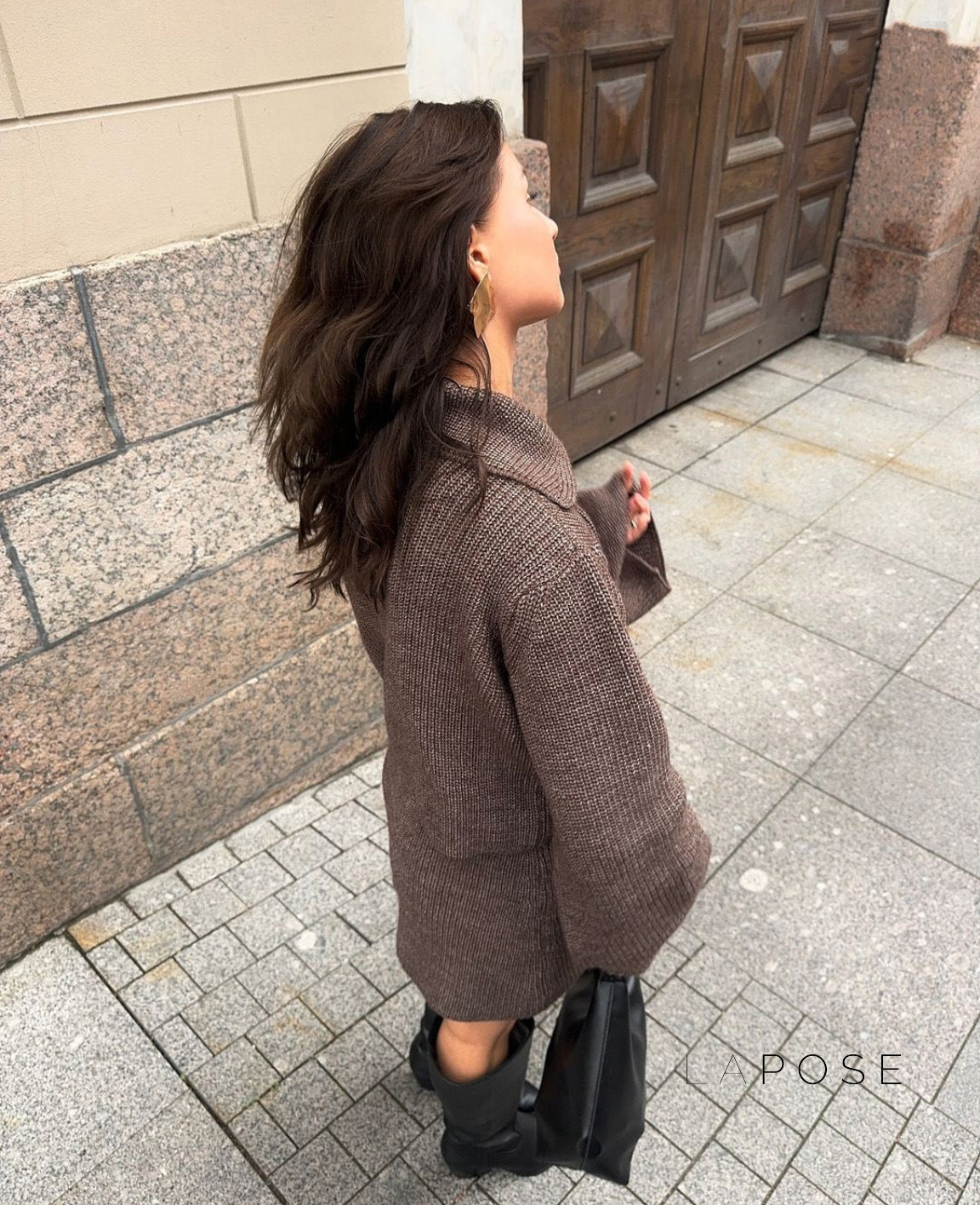 Zarina Lapel Knit Skirt Set [BL0HAB72]