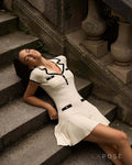 Zaya Strappy Knit Mini Dress [XF7J83Z5]