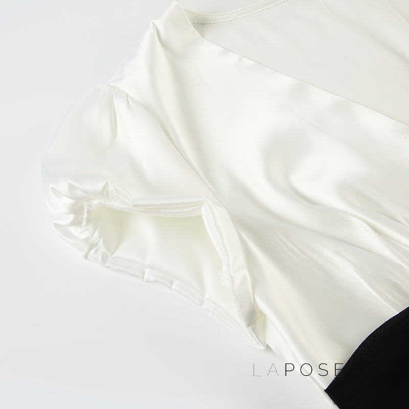 Zehra Puff Sleeve Bow Top