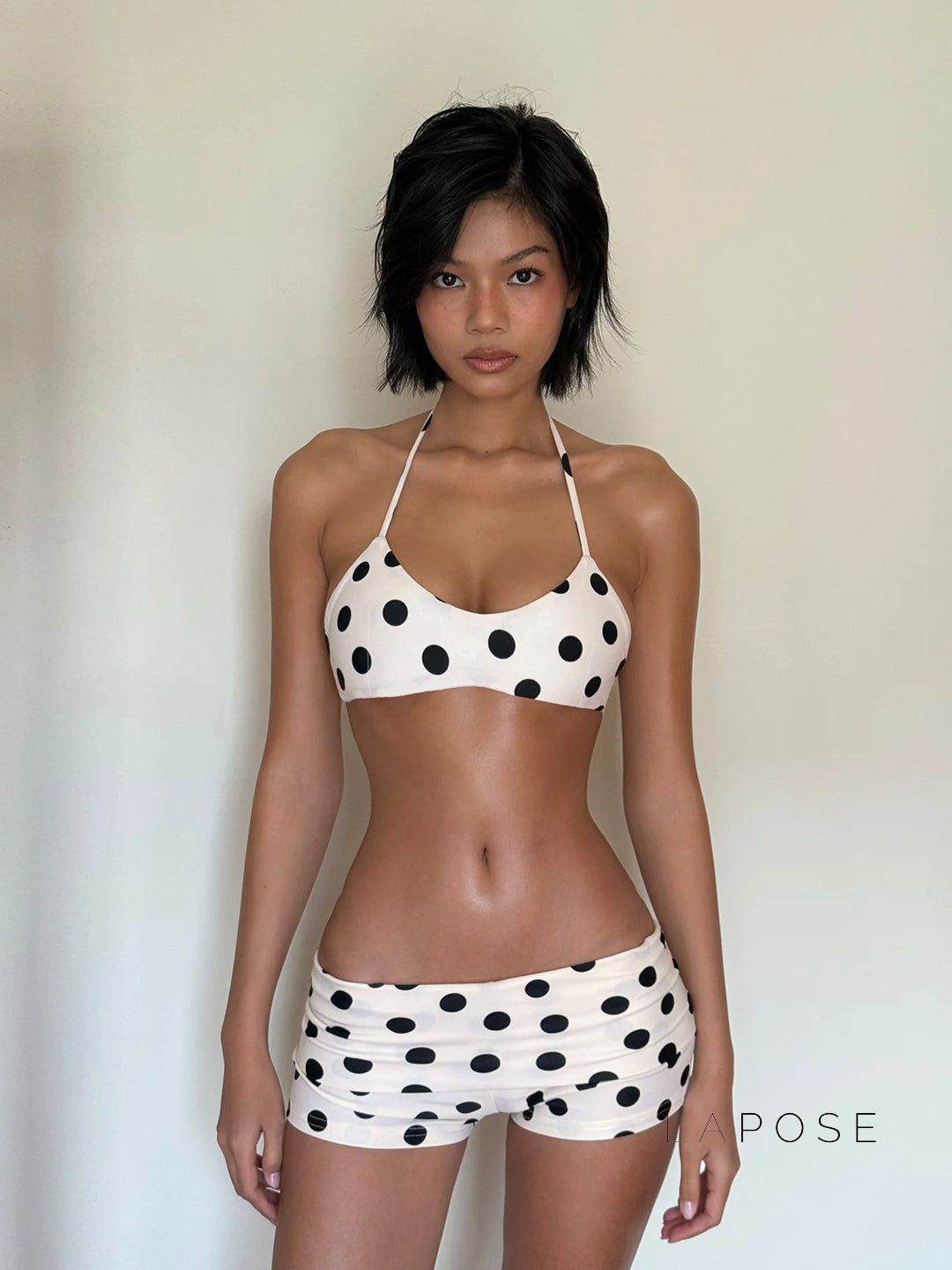 Zen Polka Dot Halter Short Set [NW9PWJ6I]
