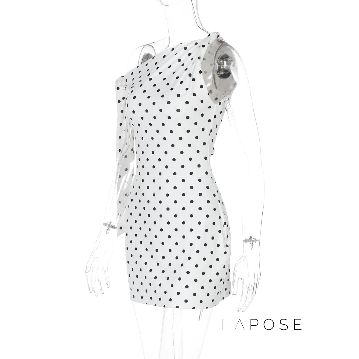 Zen Polka Dot Mini Dress [QB9F0TO2]