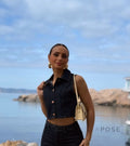 Zendayah Denim Suspender Pant Set [CV4SRHVM]