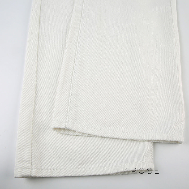 Ziah Low Waist Patchwork Wide-Leg Jeans [OR0SVEMO]