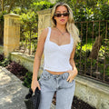 Ziona Backless Square Neck Crop Top [DBO6SRH3]