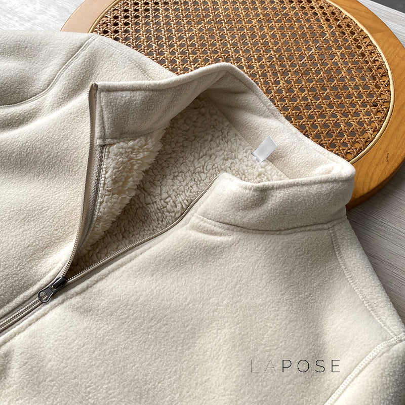 Zoee Plush Stand Collar Jacket [N2GXW54T]