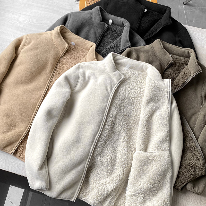 Zoee Plush Stand Collar Jacket [HWDHN0DX]