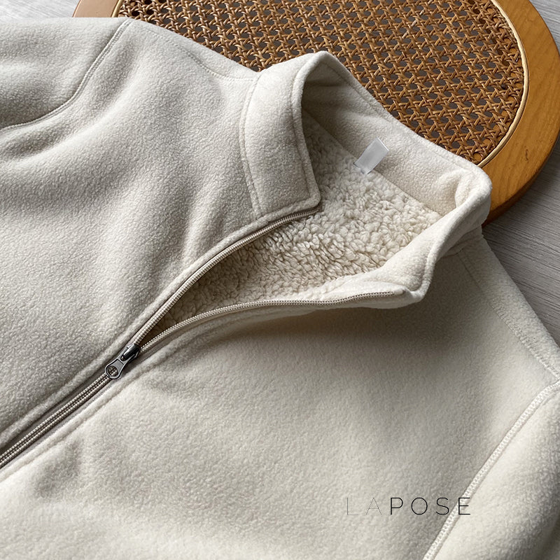 Zoee Plush Stand Collar Jacket [KW16NSMX]
