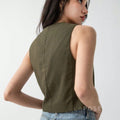 Zuri Cropped Button-Up Vest [E6DCBA9X]
