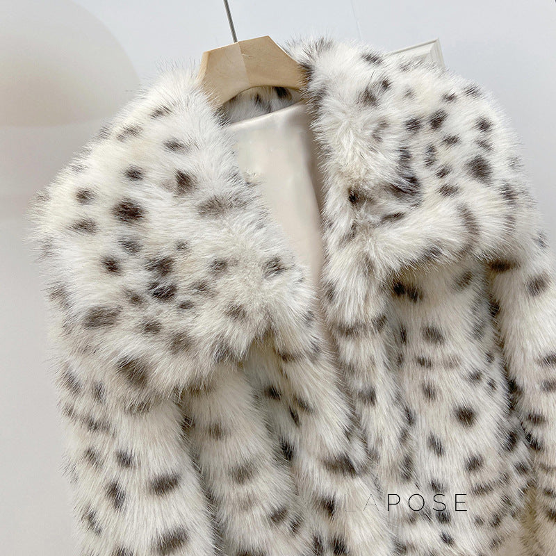 Zuria Leopard Print Cropped Faux Fur Coat [8IWCYUQG]