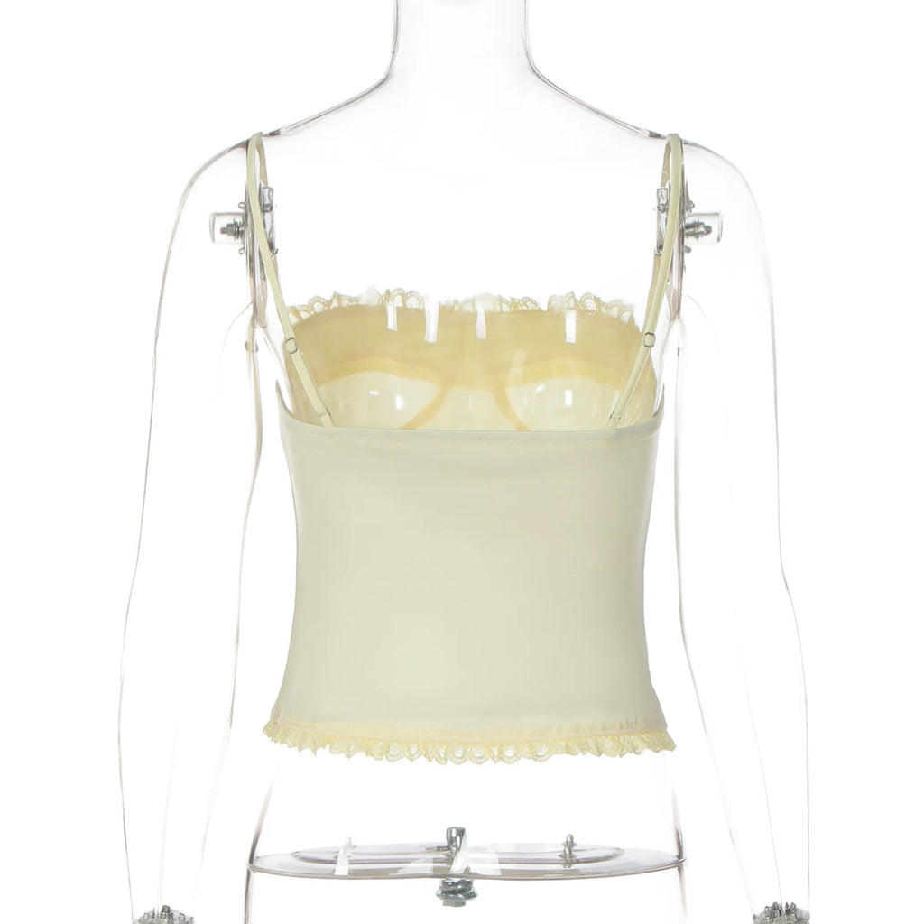LaPose - Zyah Lace Trim Corset Camisole