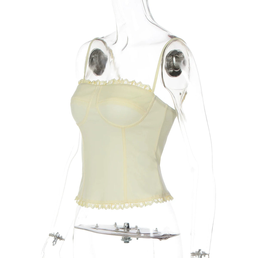 LaPose - Zyah Lace Trim Corset Camisole