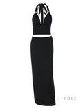 Zyana Metal Buckle Skirt Set [4YSB9WR2]
