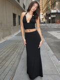 Zyana Metal Buckle Skirt Set [VB42W0X8]