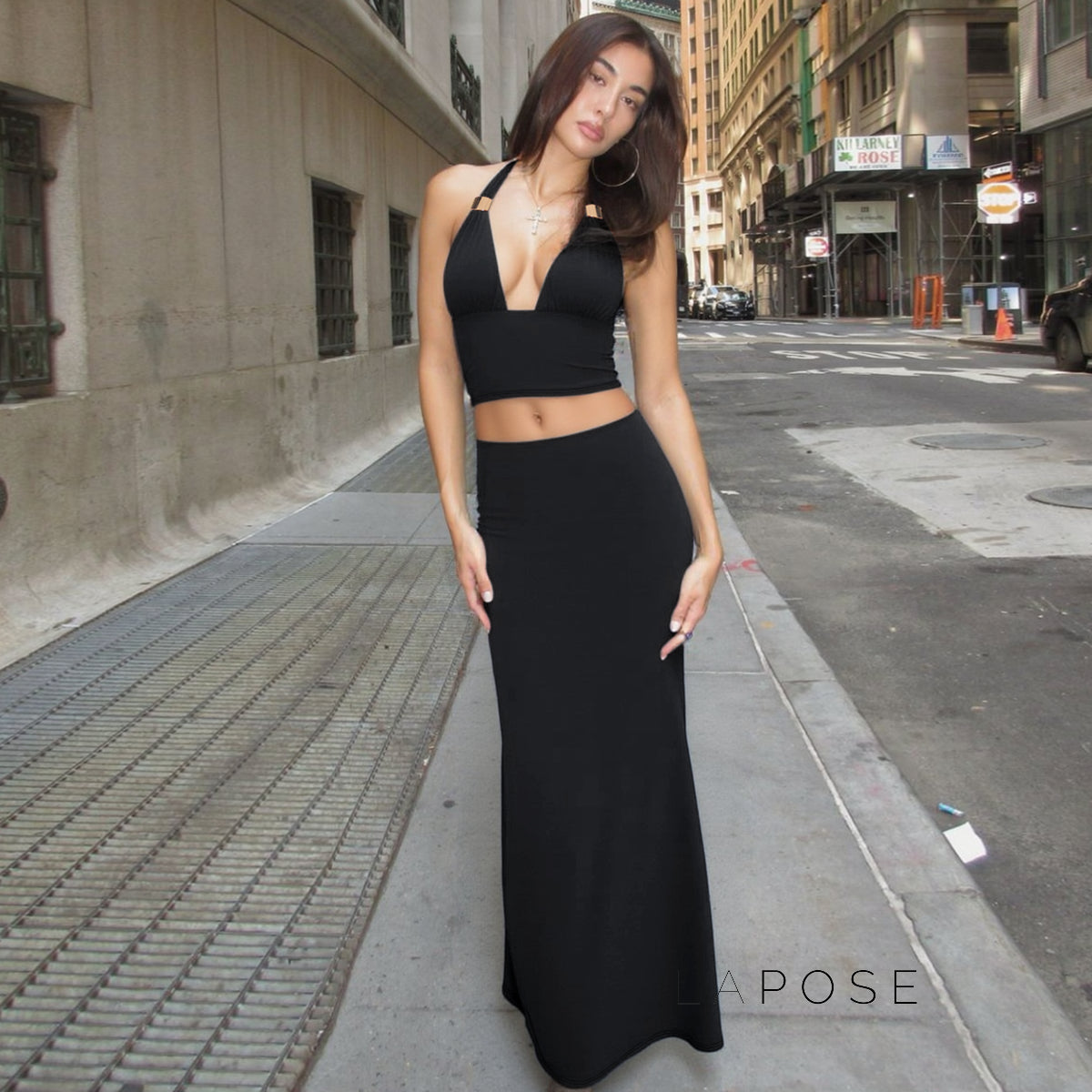 Zyana Metal Buckle Skirt Set [6PM1TMDE]