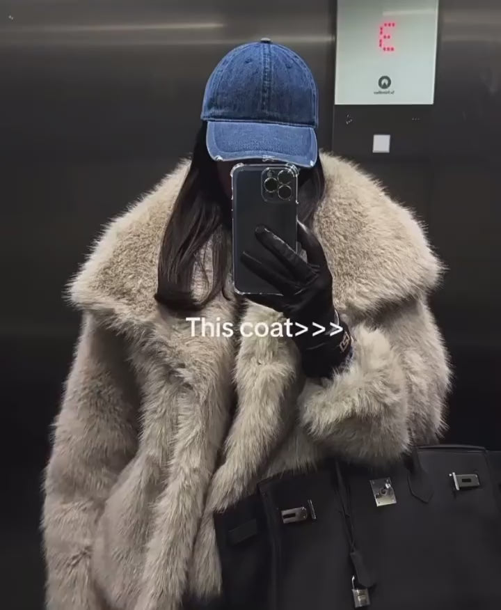 Kayloni Faux Fur Longline Coat