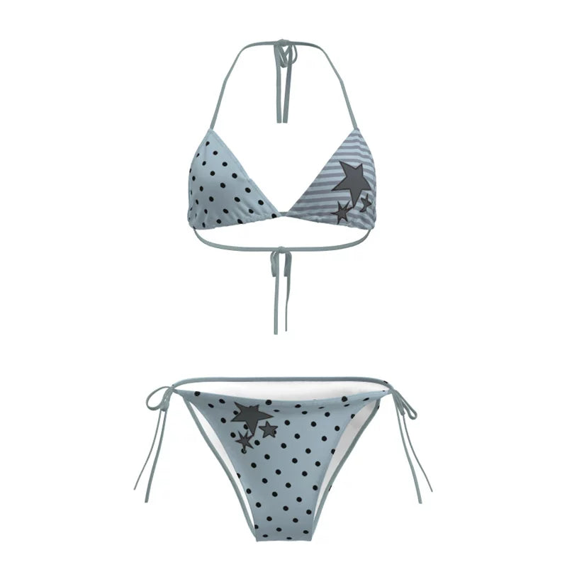 Tatum Mixed Print Bikini Set - As Shown Color